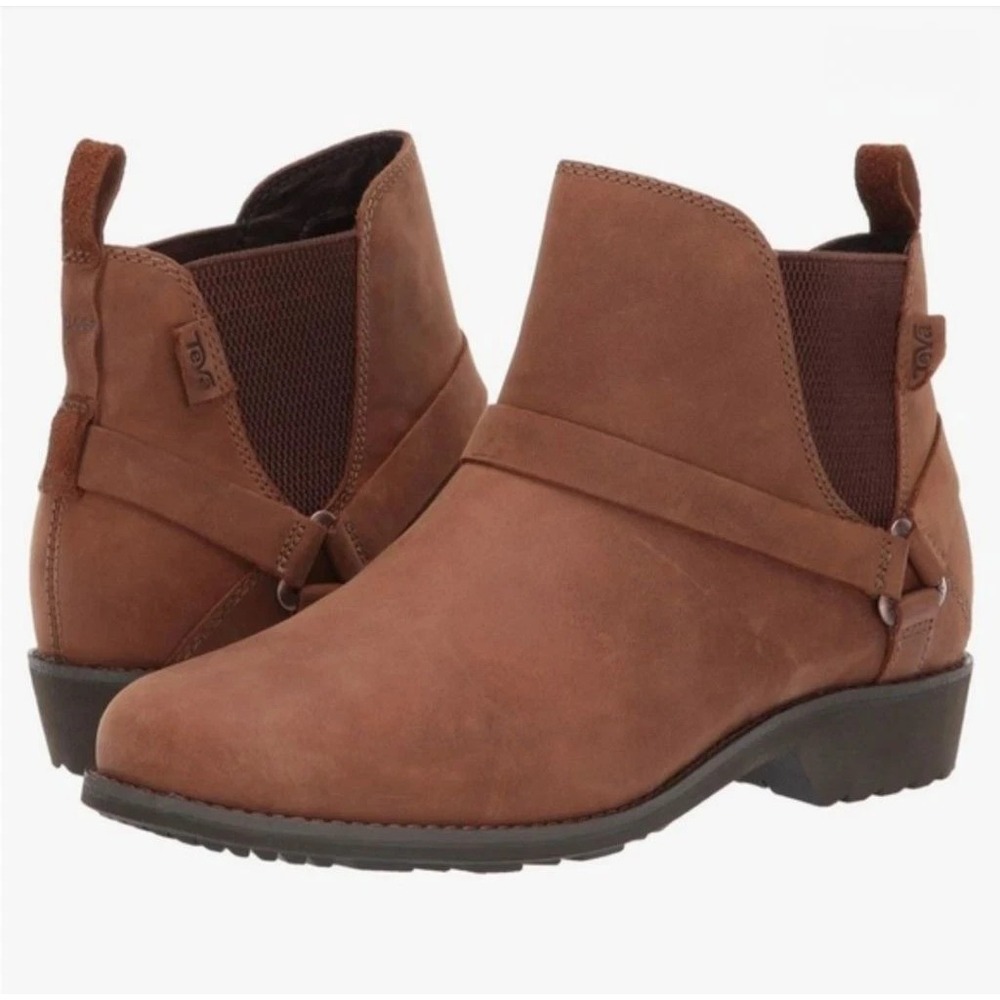 TEVA De La Vina Dos Chelsea Bison Leather Ankle Boots & Booties Sz 9.5 Orig Box